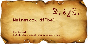 Weinstock Ábel névjegykártya